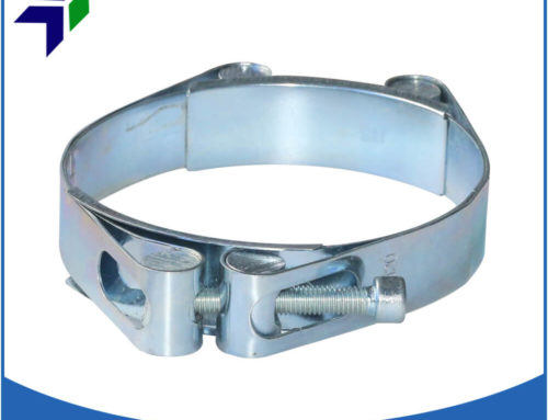 Double bolt heavy duty hose clamp